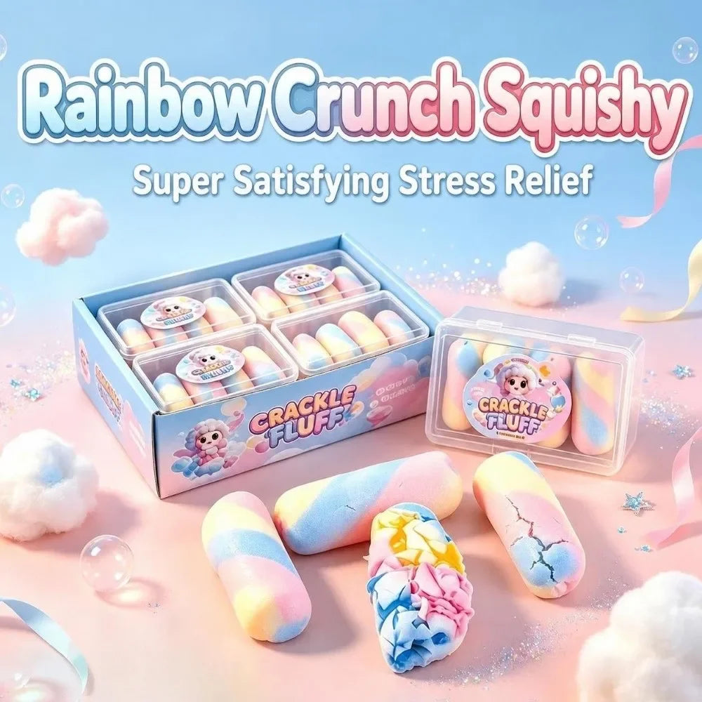 Rainbow Crackle Fluff Squishy