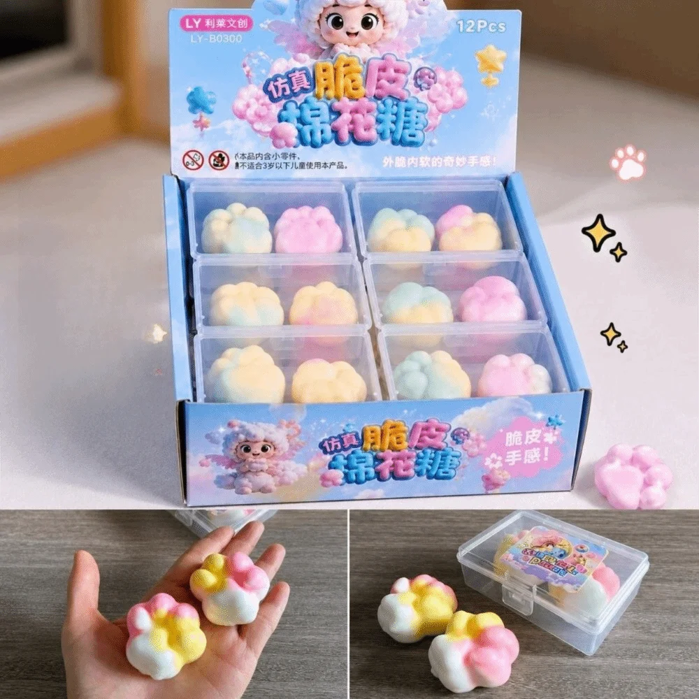 Crunchy Wax Squishy – Cat Paw, Donut & Snowball