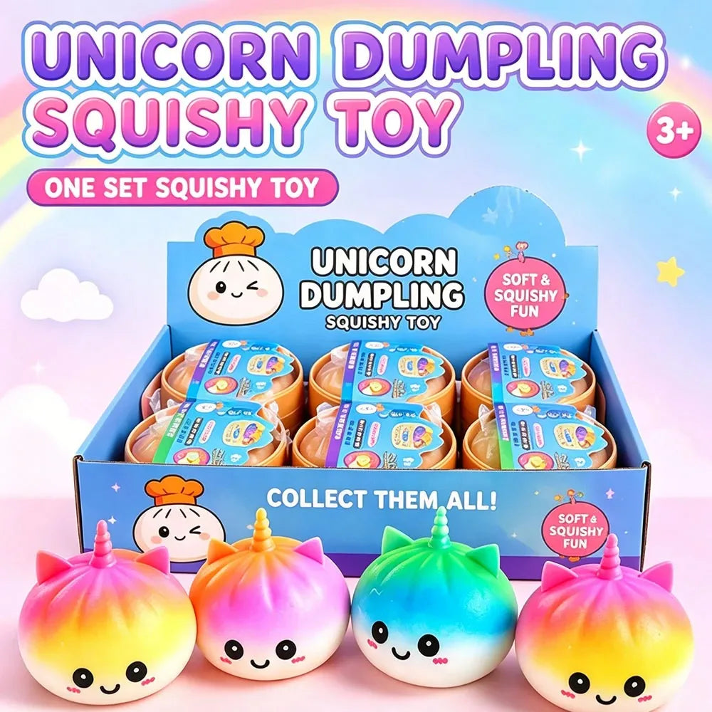 Rainbow Unicorn Dumpling Squishy