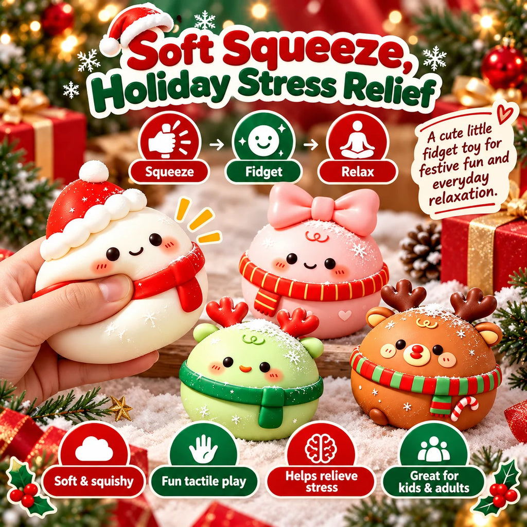Christmas Mochi Squishy Set – Slow Rising