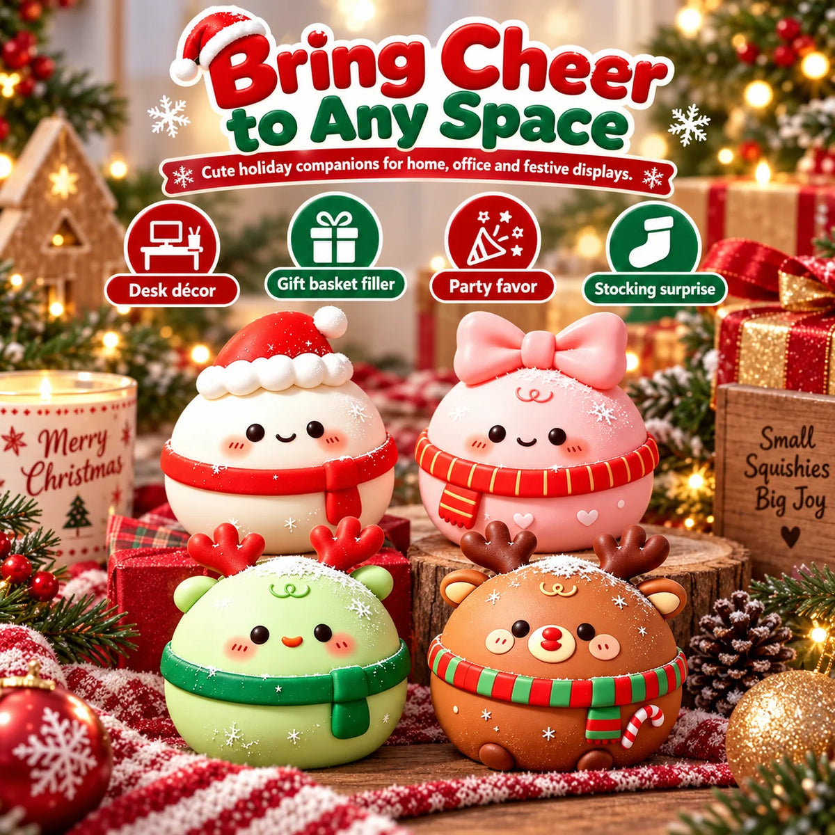 Christmas Mochi Squishy Set – Slow Rising
