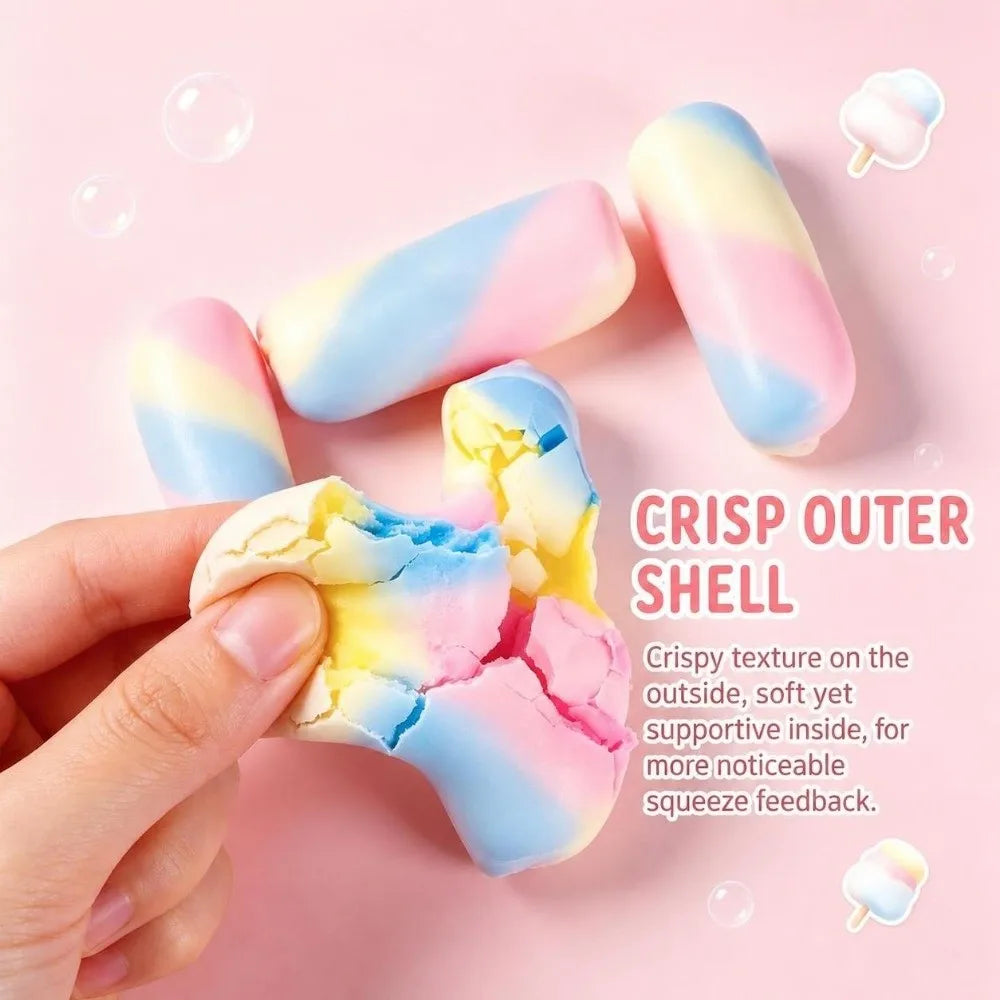Crunchy Wax Squishy – Cat Paw, Donut & Snowball