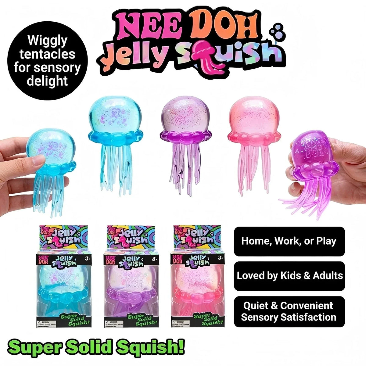Jellyfish & Cube Jelly Squeeze Toy