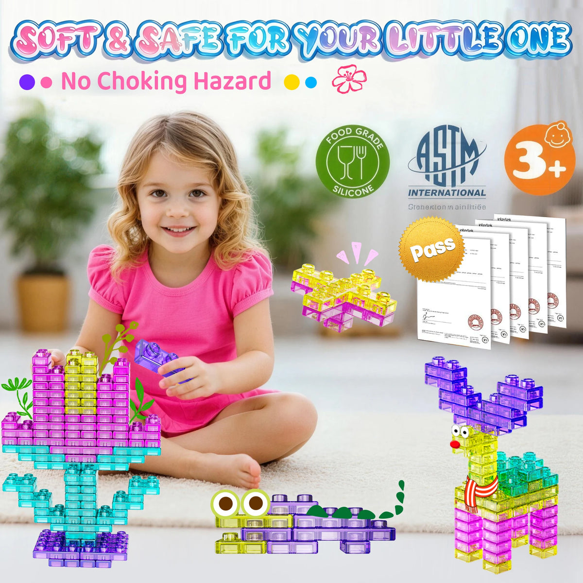 Squishy Jelly Building Blocks – 40 Pcs