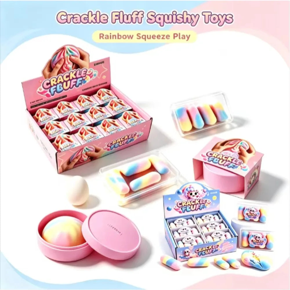 Rainbow Crackle Fluff Squishy