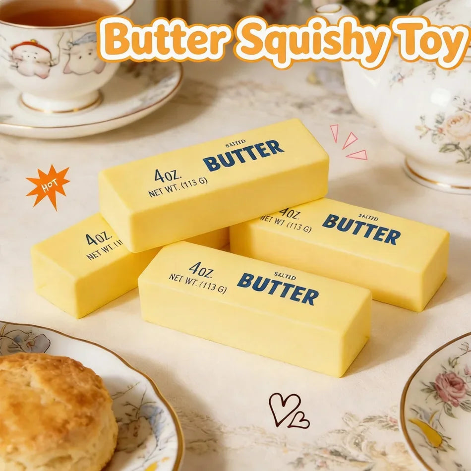 Food Squishy Set – Dumpling, Butter & Toast
