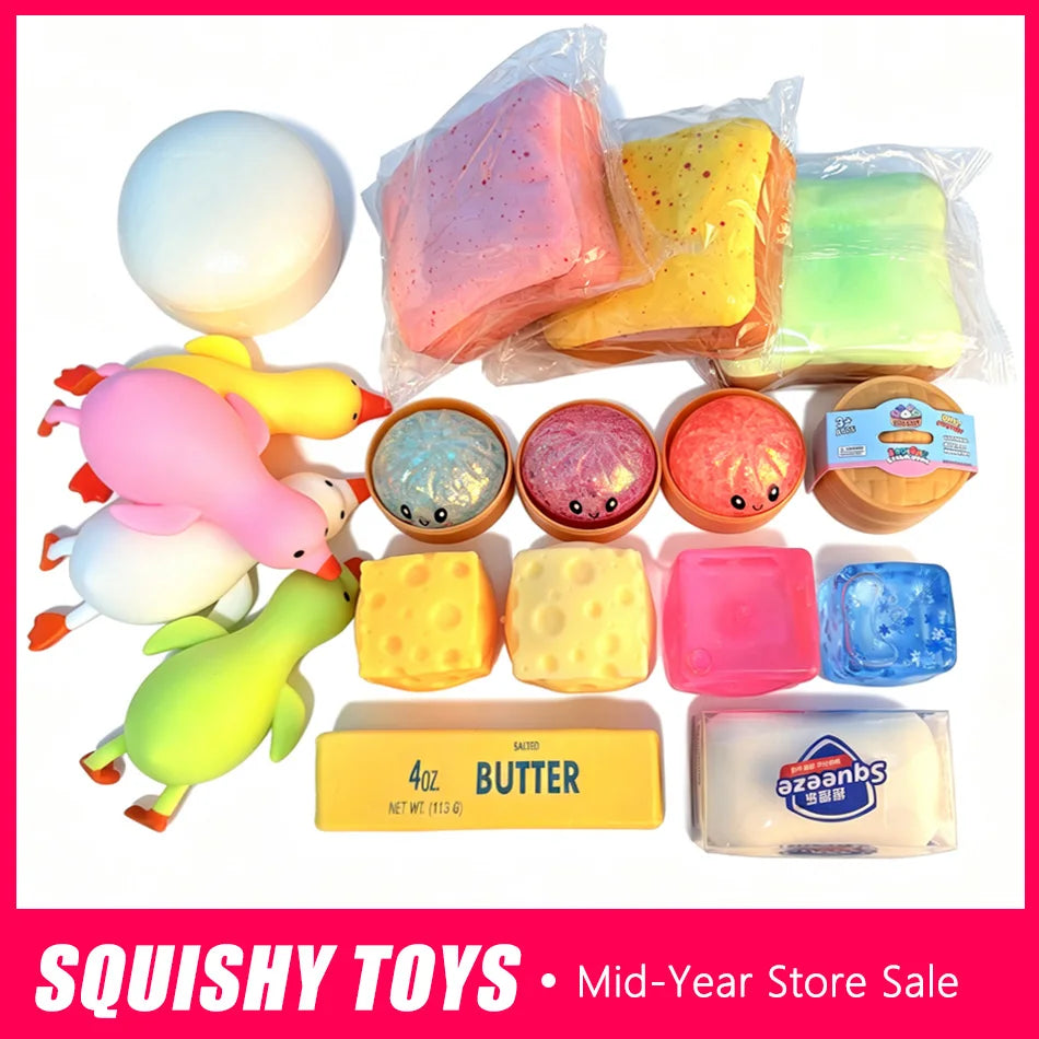 Food Squishy Set – Dumpling, Butter & Toast