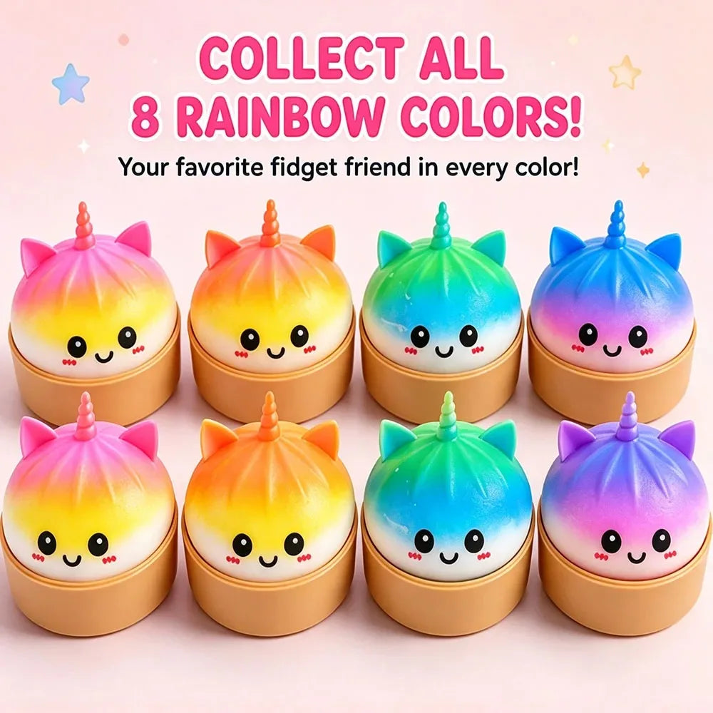 Rainbow Unicorn Dumpling Squishy