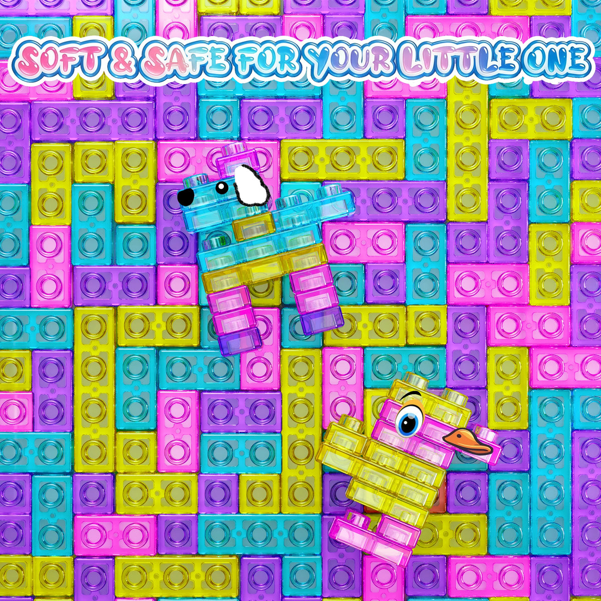 Squishy Jelly Building Blocks – 40 Pcs