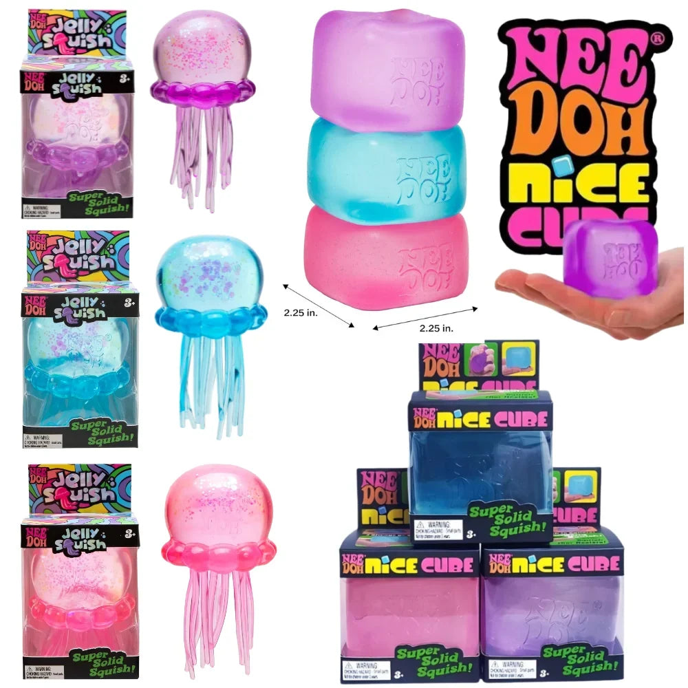 Jellyfish & Cube Jelly Squeeze Toy