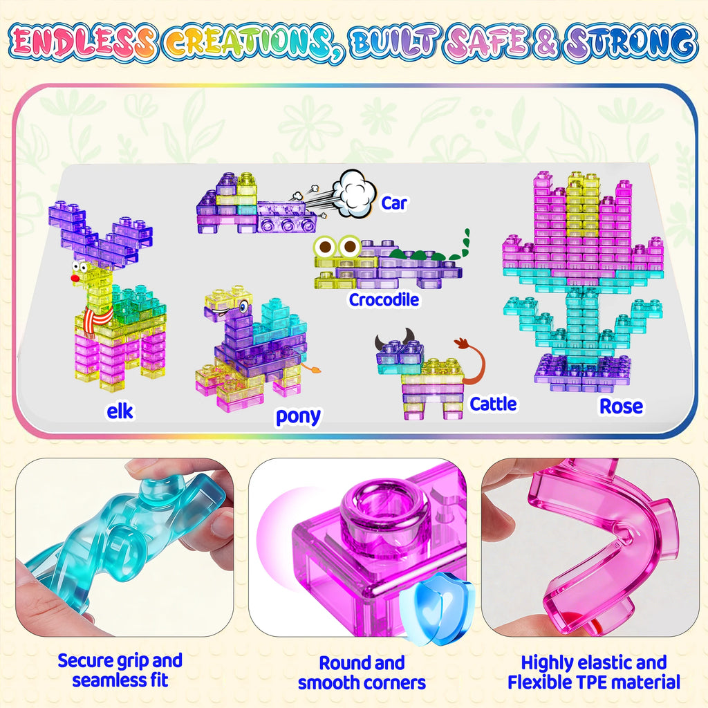 Squishy Jelly Building Blocks – 40 Pcs