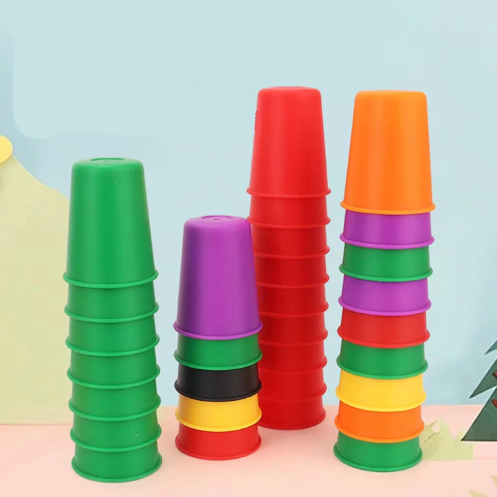 Montessori Color Stacking Cup Game